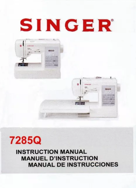 Deluxe-Edition Instruction Manual, on CD, for Singer 7285Q Sewing Machines