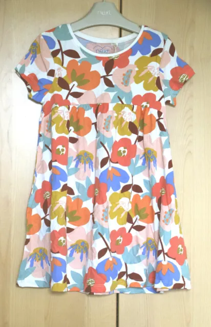 Next Girls Ecru Floral Dress Age 4-5 Years BNWT