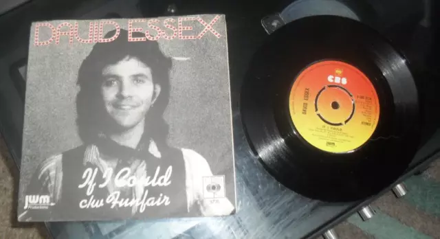 David Essex - If I Could/Funfair  7" Vinyl Single Record 1975 Vgc Picture Sleeve