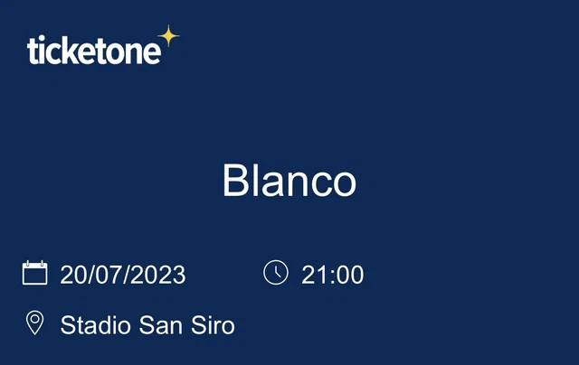 Vendo DUE biglietti per il concerto di Blanco (MILANO) 20/07/2023