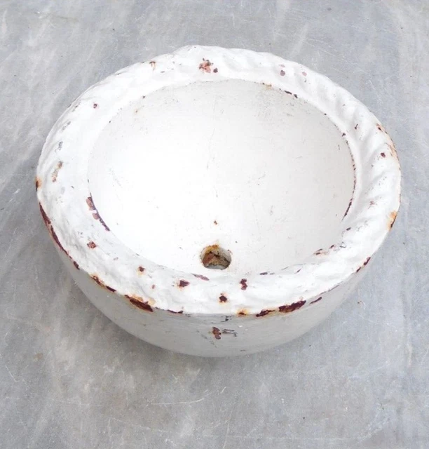 VINTAGE FAIRGROUND SOLID Cast Iron Coconut Shy Cup heavy over 5kg 3