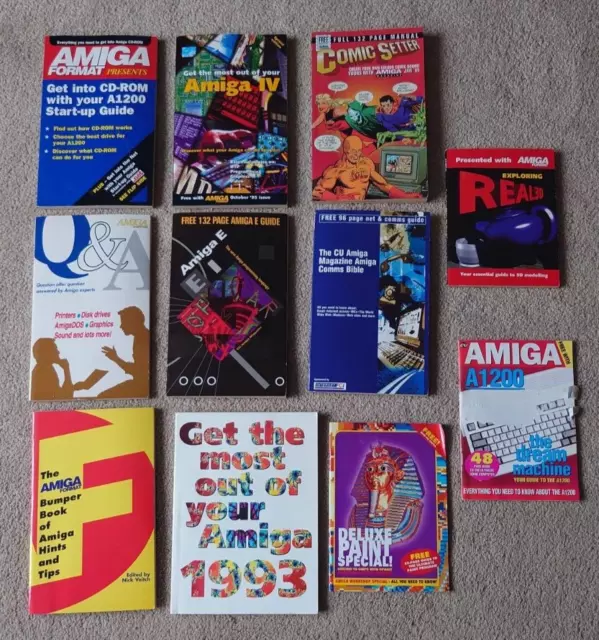 Collection of booklets that came with various Amiga magazines