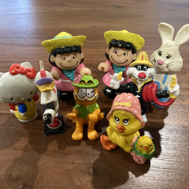 VINTAGE PVC TOY Figure LotHello KittyLucyGarfieldSylvester £10.90