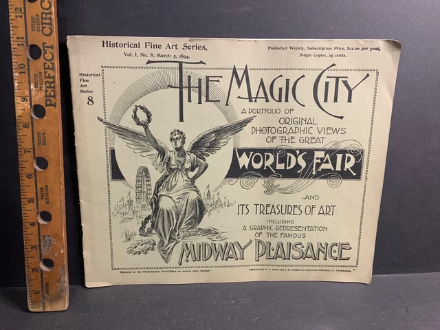 Antique 1894 Chicago Worlds Fair Magic City Fine Art Series Vol 1 #8