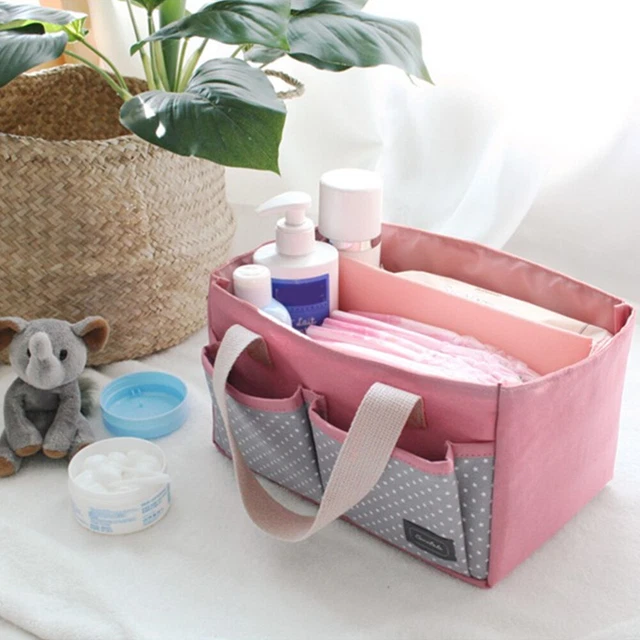 Baby Diaper Caddy Holder Bag Maternity Nursery Organizer Storage (Pink) 4