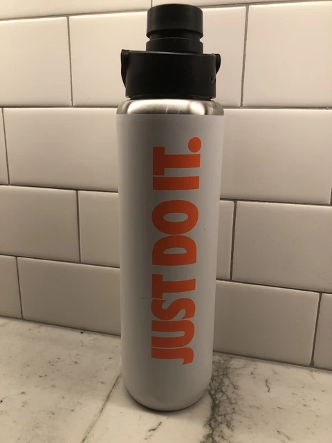 Nike Just Do It 24 Ounce White Insulated Water Bottle
