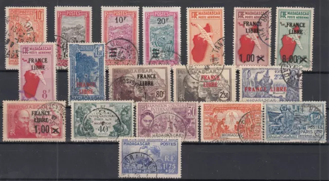 Kk18276/ French Madagascar – 1921 / 1943 Used Semi Modern Selection