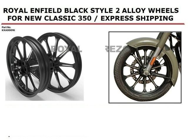 Jantes Alu Royal Enfield Black Style 2 Pour New Classic 350