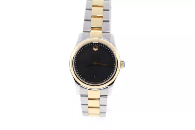 Donna Movado 0606484 Sportivo Bicolore Acciaio Nero Museum Quadrante Orologio 3