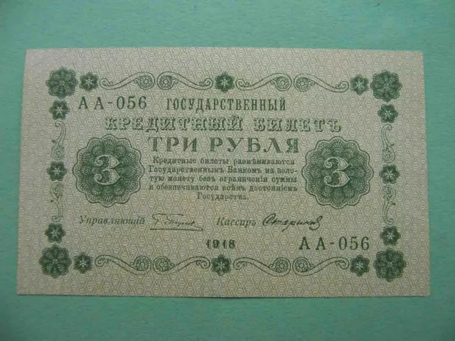 Russia 1918 3 Rubles. UNC.  Pick-87