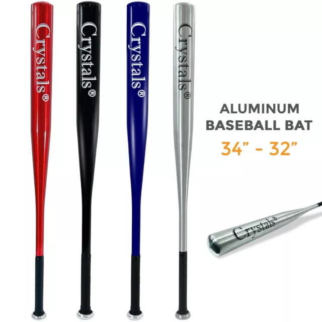 32/34" Heavy Duty Metal Baseball Bat Rounder Softball Pole Stick Stainless Steel