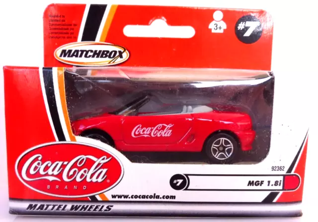 COCA COLA® MATCHBOX VOITURE N° 7/10 MGF 1.8i