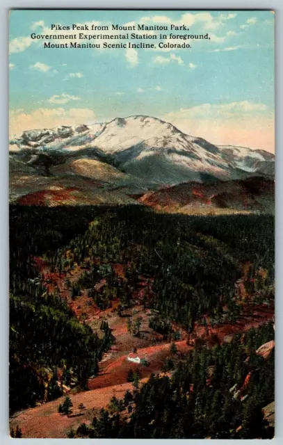 Colorado - Mount Manitou Scenic Incline - Pikes Peak - Vintage Postcard