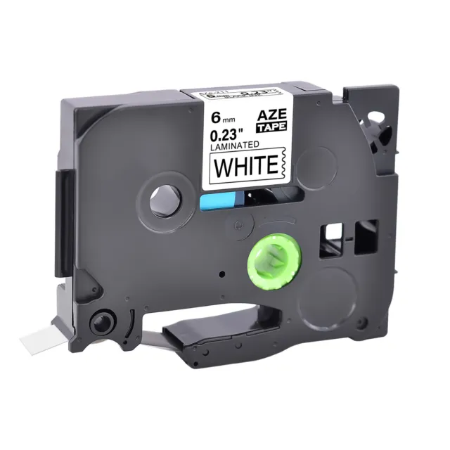 Compatible with Brother TZe-211 TZ-211 Black on White Label Tape P-Touch 6mm