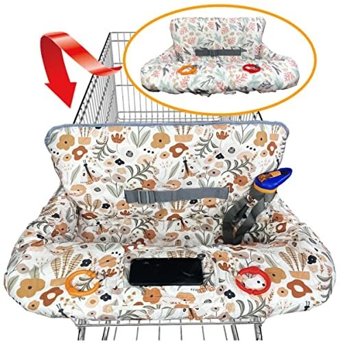 Shopping Cart Cover for Baby Grocery Cart Cover for Baby boy and Baby Orange