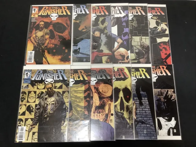 Punisher #1-12 Marvel Knights Comic Lot (2000-2001)