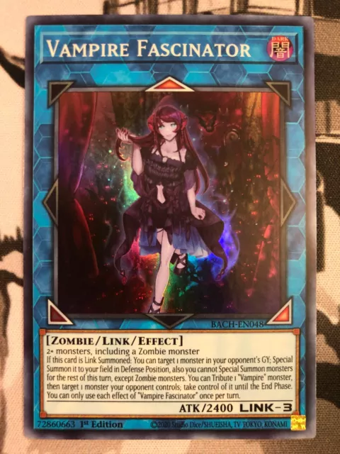 Yugioh: Vampire Fascinator - BACH-EN048 - Super Rare - 1st Edition - Near Mint
