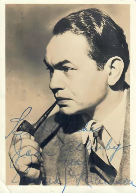 Edward G Robinson Signed Autograph