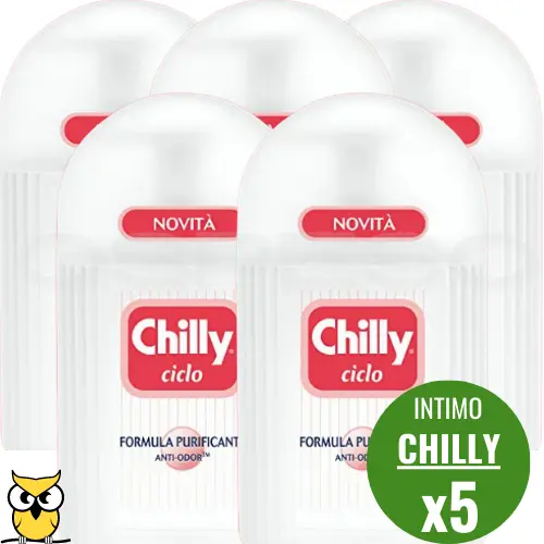 Chilly Detergente Intimo Ciclo Anti Odor Nuova Formula 200Ml X5