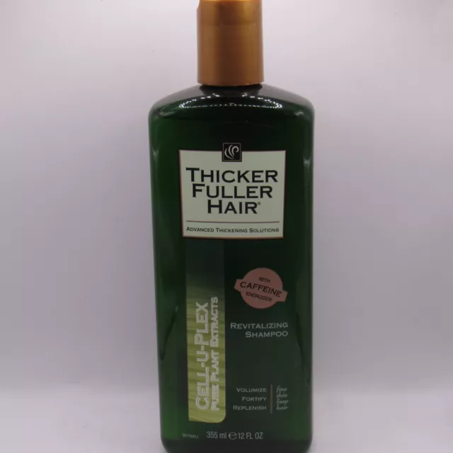 Thicker Fuller Hair Revitalizing Shampoo 12 oz Cell-U-Plex Caffeine Original