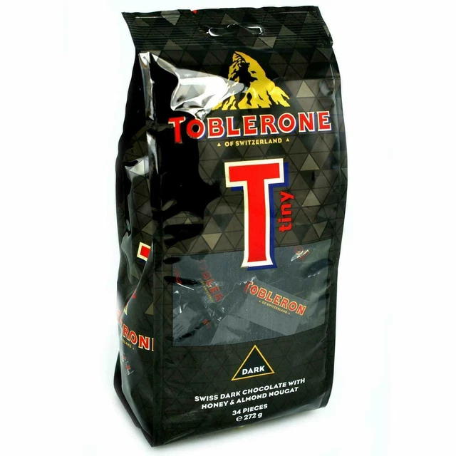 Toblerone 34 Pcs Sachet Chocolat Noir Suisse avec Nougat au Miel et aux...