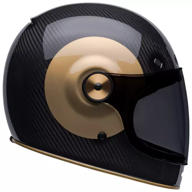 Bell Bullitt Carbon TT Full Face Motorcycle Motorbike Helmet Black / Gold