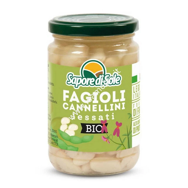 Fagioli Cannellini Lessati Biologici 300g - Legumi Pronti da Servire