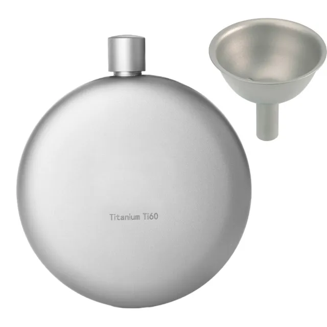 Lightweight Titanium Wine Flask for Camping & Traveling 170ml Capacity