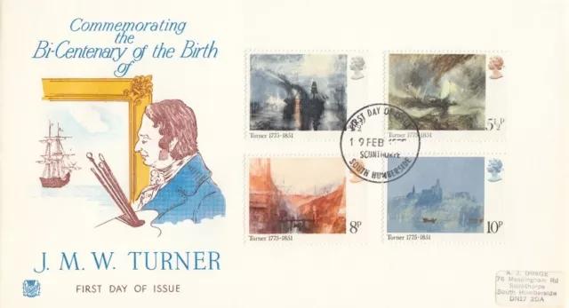 1975 Stuart Bicentenary of Turner - Scunthorpe FDI FDC
