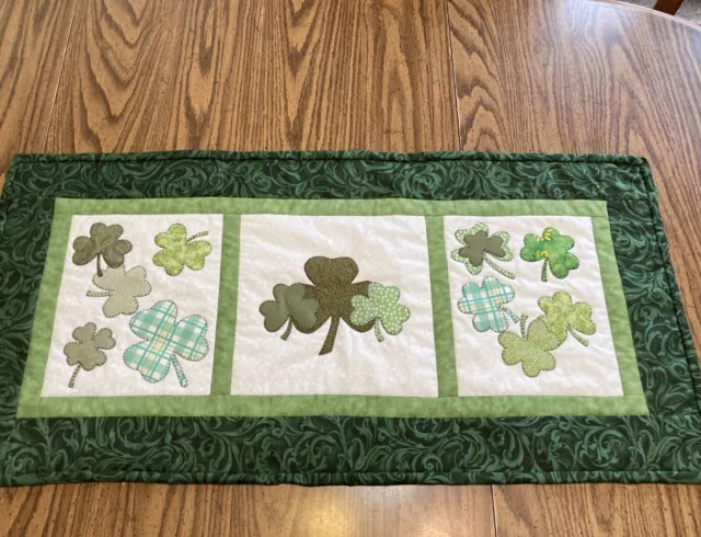 St. Patrick's Day Quilted Table Runner