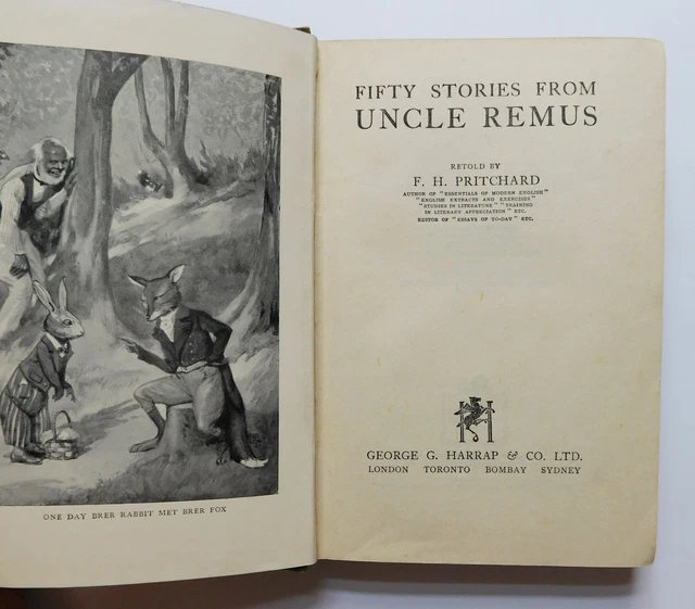 50 Stories from Uncle Remus 1940s childrens book Brer Rabbit African American 50 Stories from Uncle Remus 1940s childrens book Brer Rabbit African American