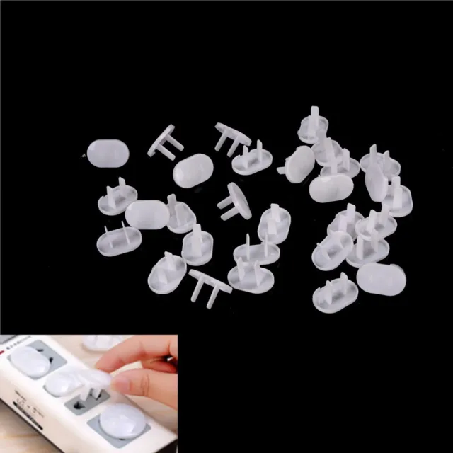 30 Pcs 2 Hole Power Socket Outlet Plug Protective Cover Baby Prot`L~