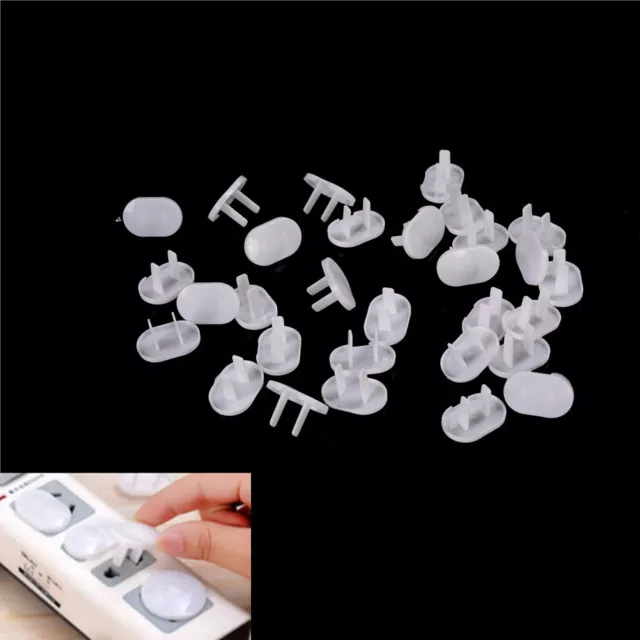 30 Pcs 2 Hole Power Socket Outlet Plug Protective Cover Baby Prot`LO