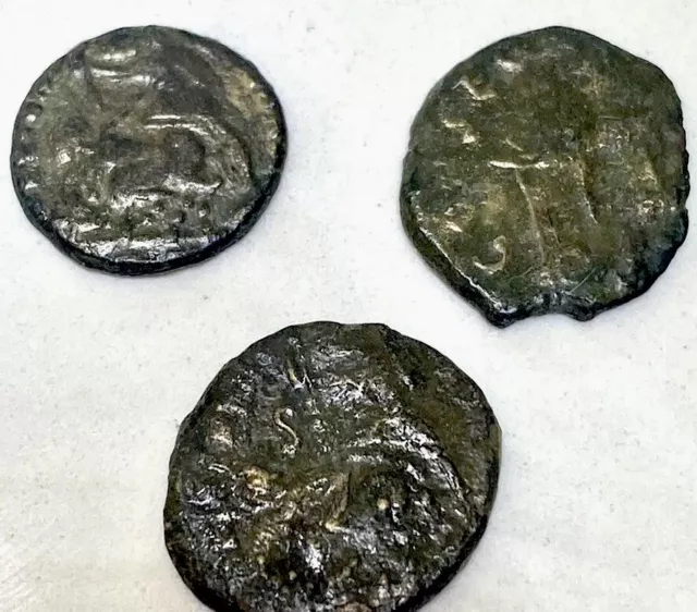 Authentic Ancient Roman Coin Lot of 3 Coins Constantine Era Emperors 260-400 AD