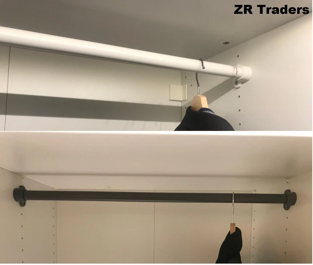 NEW IKEA PAX Komplement Steel Clothes Wardrobe Rail, 50, 75,100cm