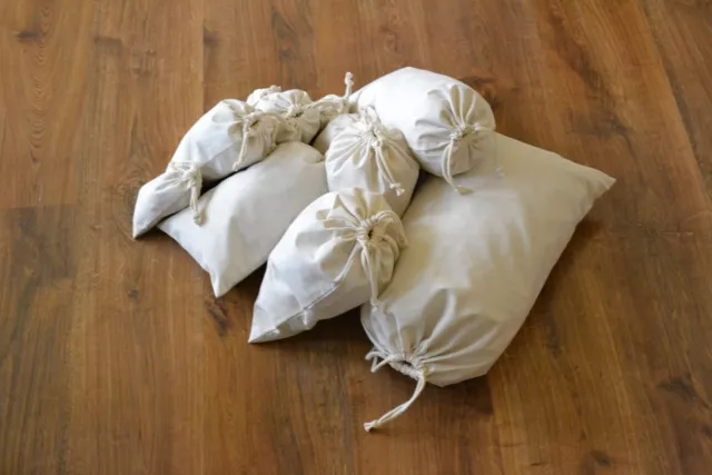 Reusable Eco Friendly Cotton Drawstring Muslin Bags (Natural Color)- SAMPLES