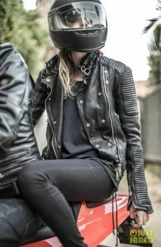 Women's Genuine Lambskin Leather Jacket Motorcycle Real Slim fit Biker Jacket