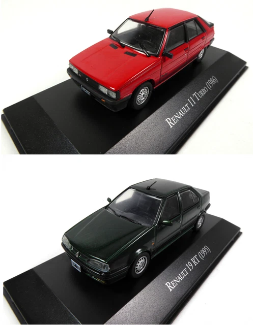 Lot de 2 Renault R11+R19 Chamade 1/43 Voiture Miniature Diecast Model Car LAQV3