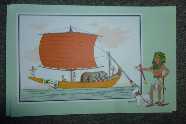 BD chromo hergé tintin voir et savoir marine n°5 bateau du nil 1955 TBE