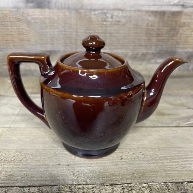 Vintage Brown Tea Pot Made In Occupied Japan