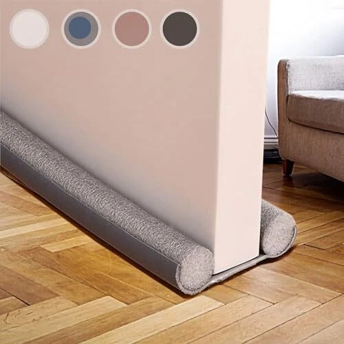 Arresta corrente per porte 94 cm, guarnizione porta arresto portata aria con doppia guarnizione grigio