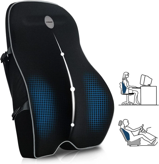Villsure Lumbar Support Pillow, Memory Foam Back Cushion Pillow for Office Chair