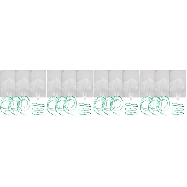 12 Set Sacchetti Infuso Albero A Goccia Auto Tubo Irrigazione Plastica Fiori