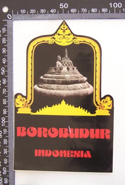 Vintage Borobuda Indonesia Travel Souvenir Car Caravan Truck Luggage Sticker