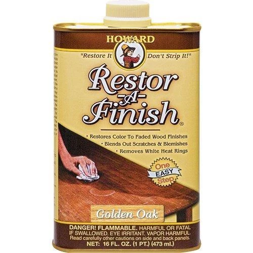 HOWARD RF3016 Restor-A-Finish, 16 oz, Golden Oak