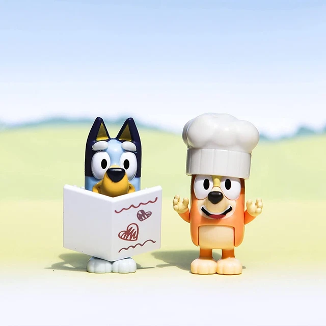 BLUEY FANCY RESTAURANT Bluey and Bingo Figures with Accessories New £14 ...