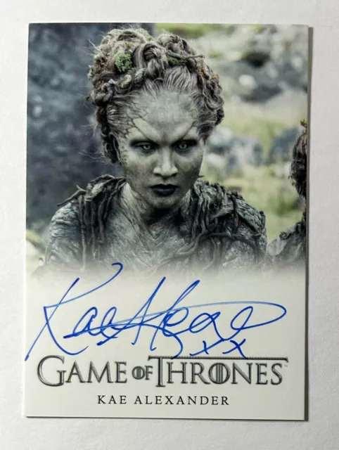 2017 Game Of Thrones Season 6 KAE ALEXANDER Full Bleed Autograph Auto As Leaf