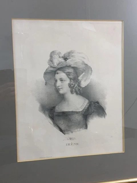 Lithographie Irène par Henri Grévedon