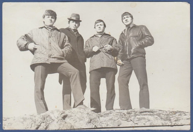 Handsome Guys Smoking in Nature Gay interest Cute Boys Soviet Vintage Photo USSR
