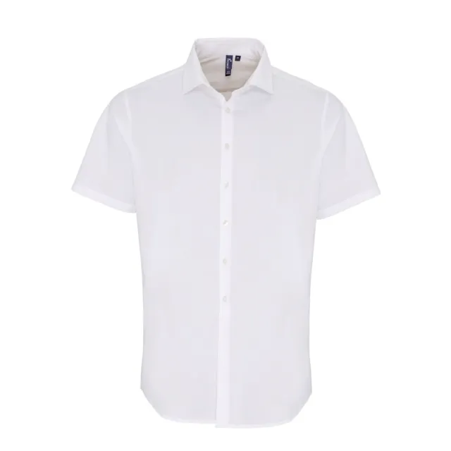 Premier  Camisa de Popelina de Manga Corta para Hombre (RW6589)